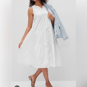 BANANA REPUBLIC WHITE ORGANIC COTTON DRESS